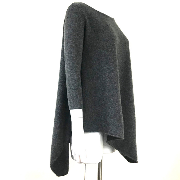Neiman Marcus Asymmetric Cashmere Gray Sweater XS - Picture 2 of 8